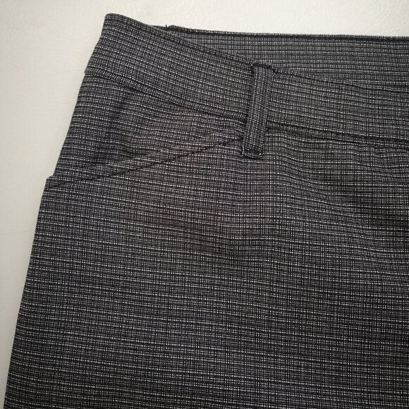 Lee All Day Pant Ladies Size 12 Medium Straight Legs Dark Grey Plaid Pants - Picture 6 of 14